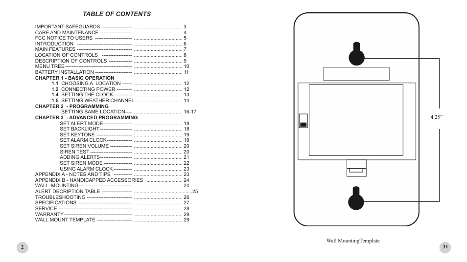 First Alert WX-150 User Manual | Page 2 / 16