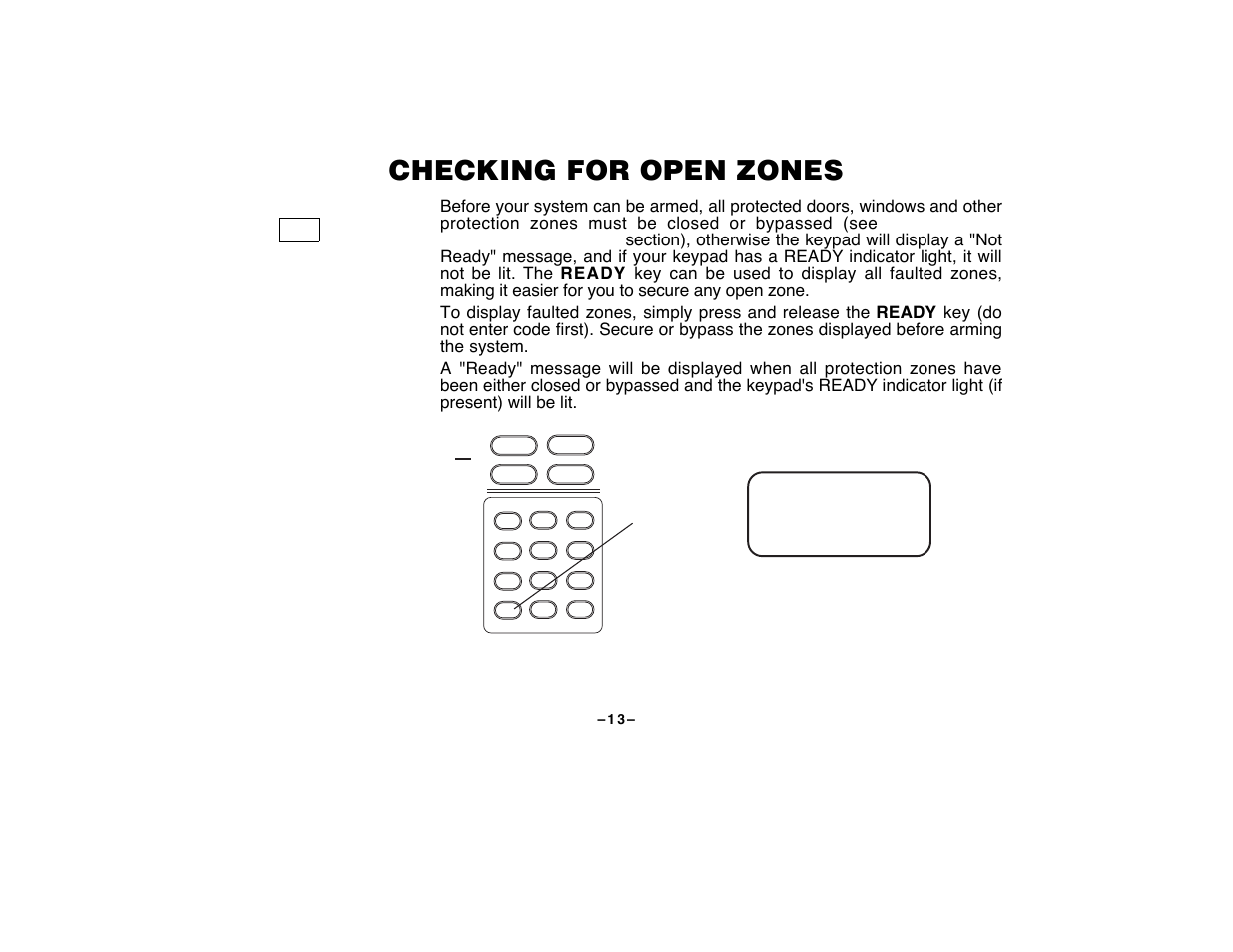 Checking for open zones | First Alert FA120C User Manual | Page 13 / 44