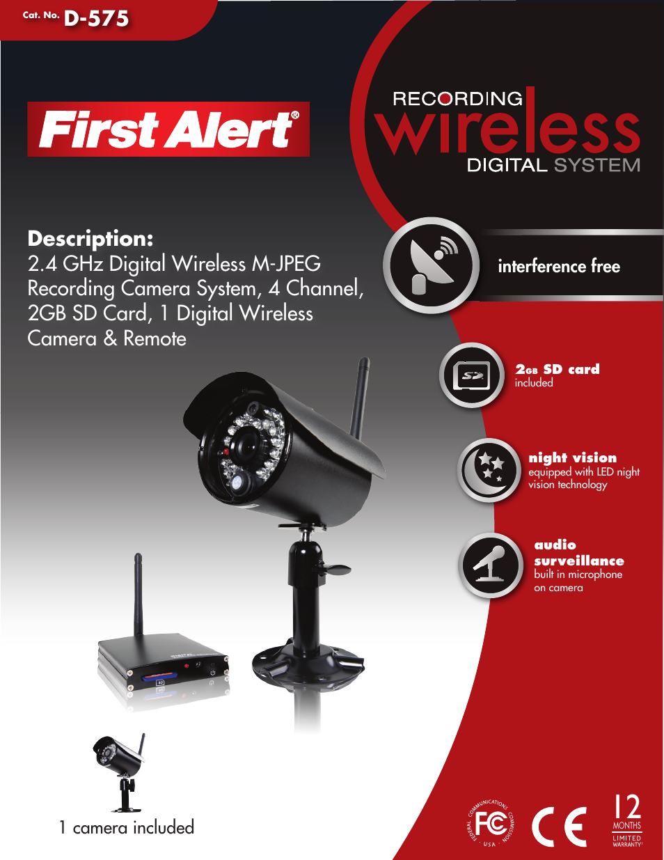 First Alert D575 User Manual | 2 pages