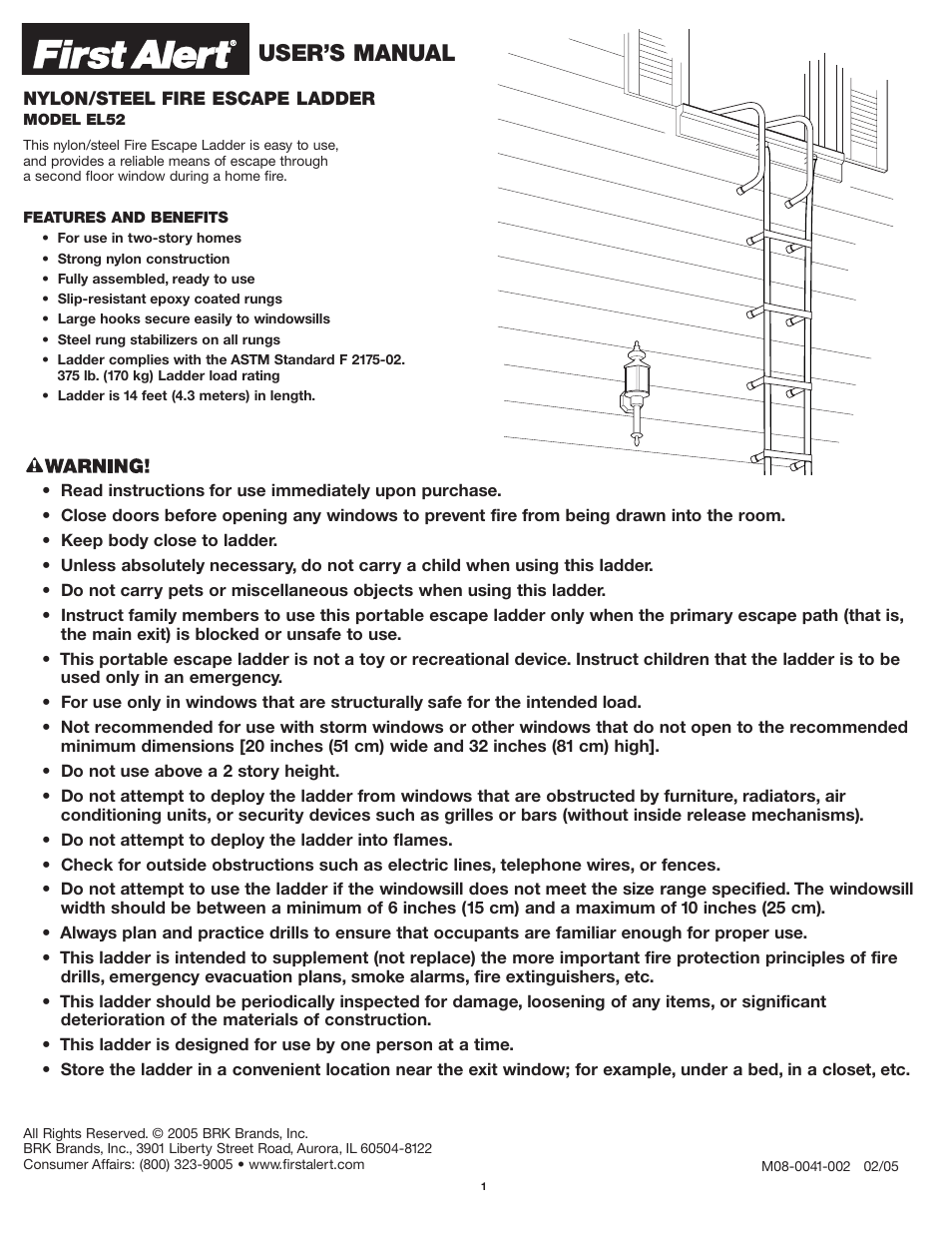 First Alert EL52 User Manual | 4 pages