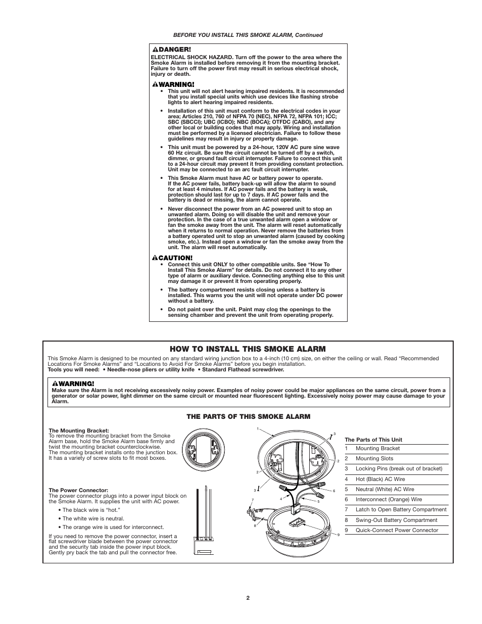 How to install this smoke alarm | First Alert 9120B User Manual | Page 2 / 7