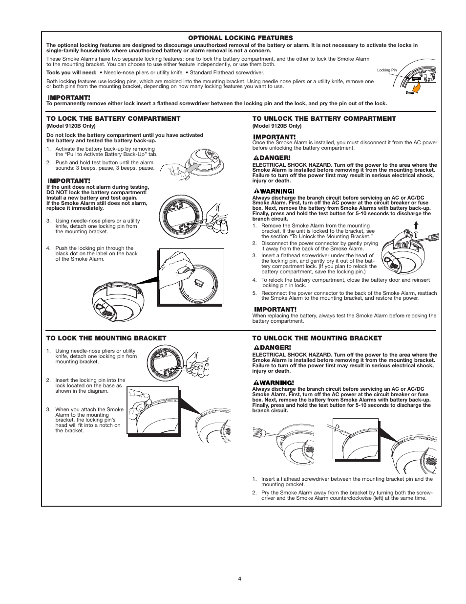 First Alert 9120B User Manual | Page 4 / 7