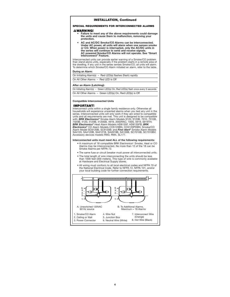 Installation, continued | First Alert SC9120B User Manual | Page 4 / 11