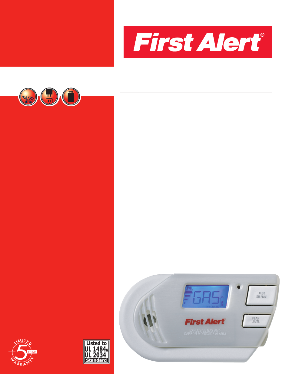 First Alert GCO1B User Manual | 2 pages