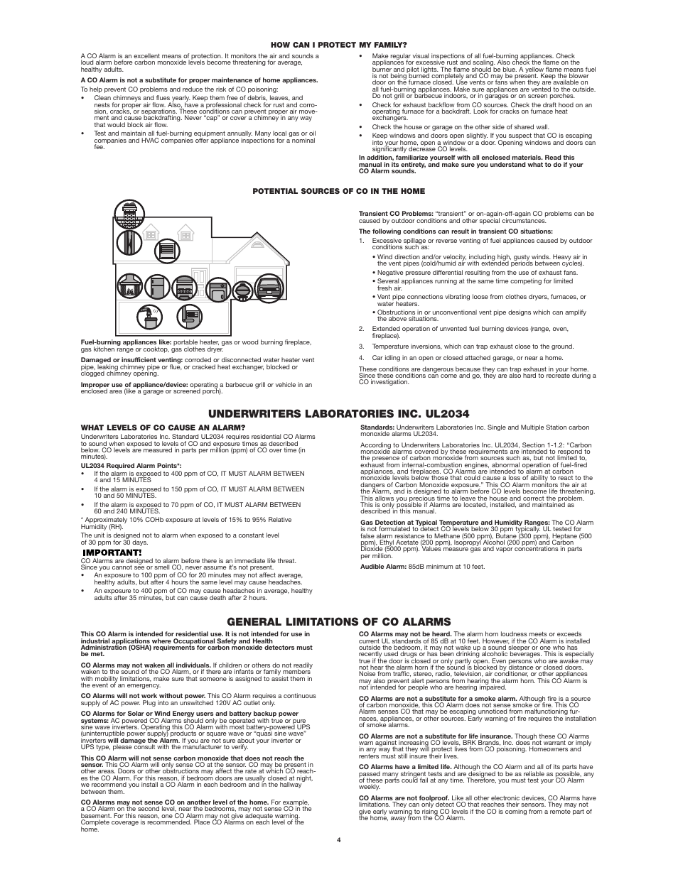 First Alert FCD2B User Manual | Page 4 / 5