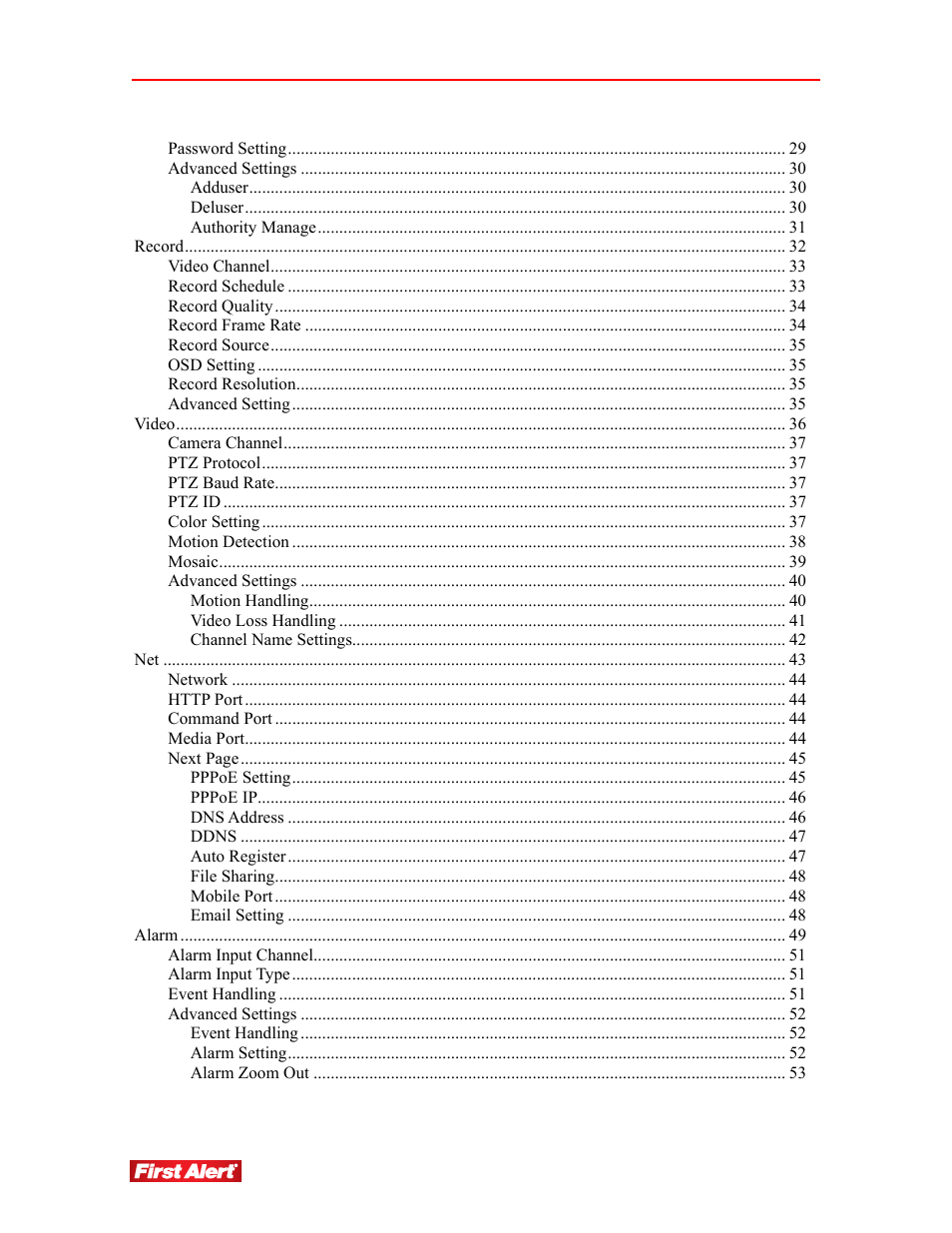 First Alert 8800 User Manual | Page 4 / 107