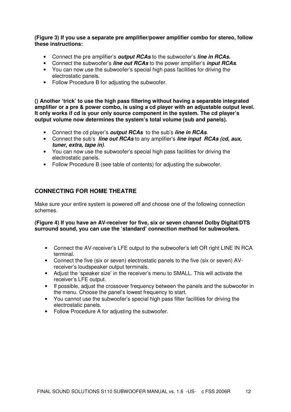 Final Sound S110 User Manual | Page 12 / 26