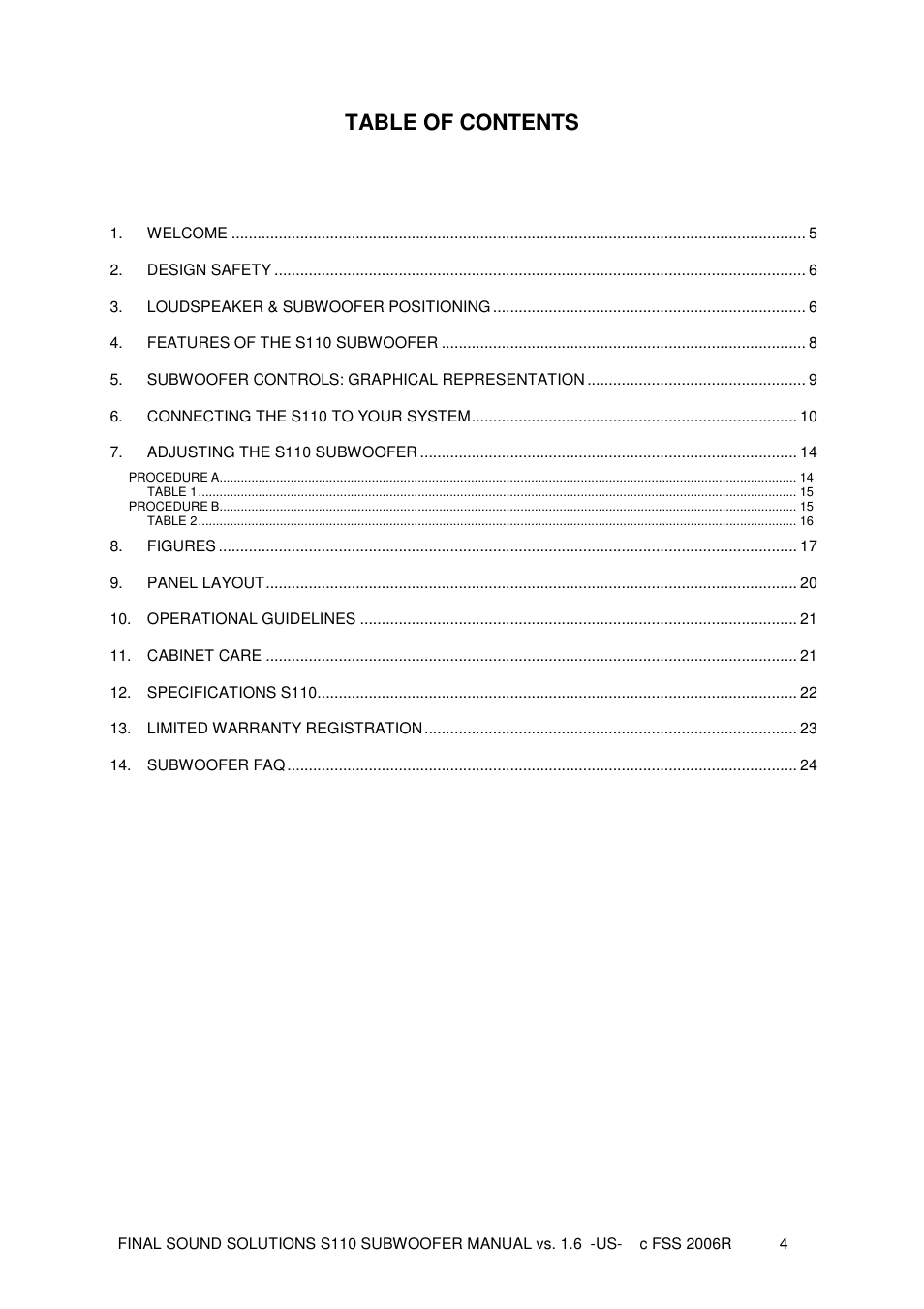 Final Sound S110 User Manual | Page 4 / 26