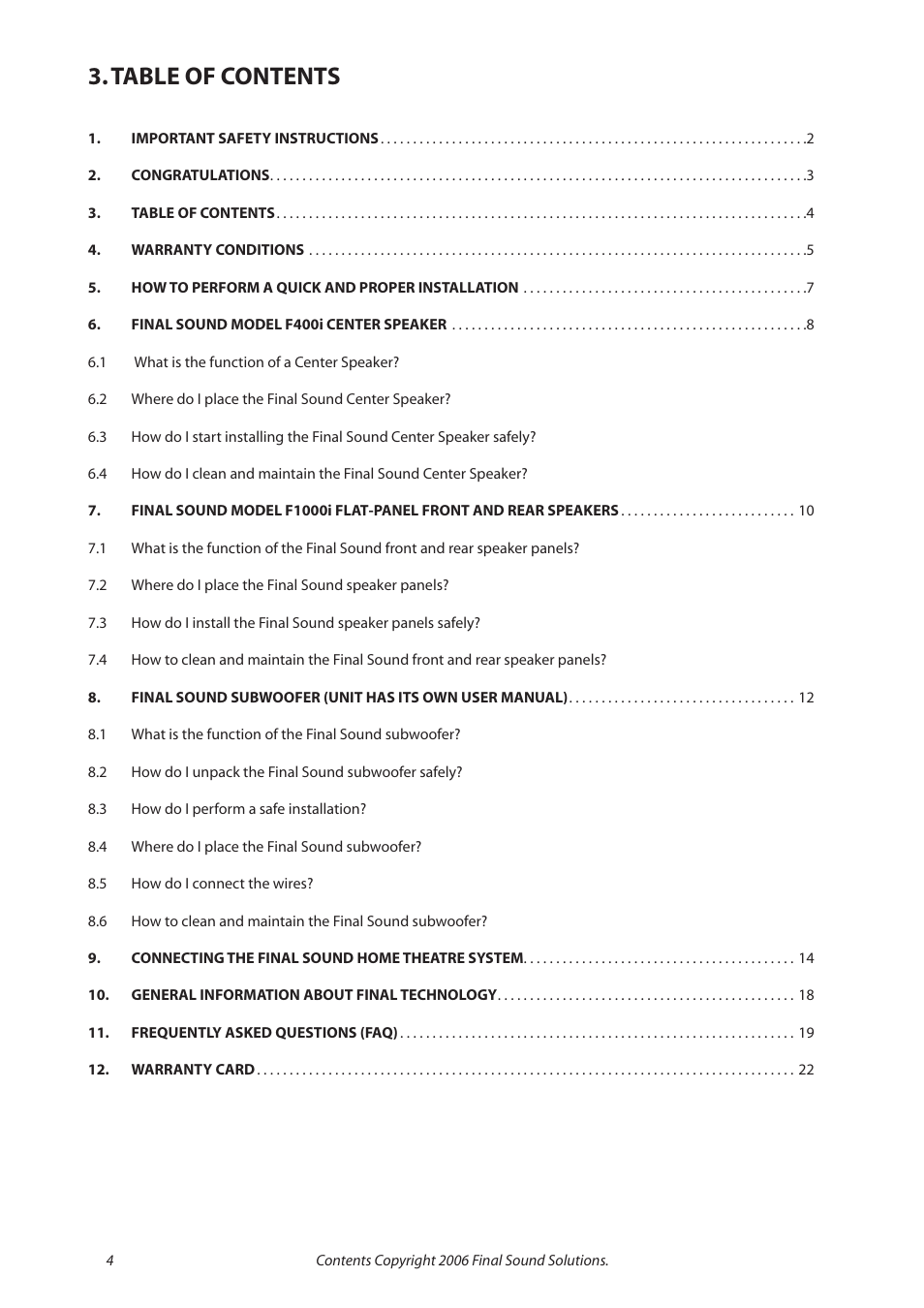 Final Sound F1000i User Manual | Page 4 / 24
