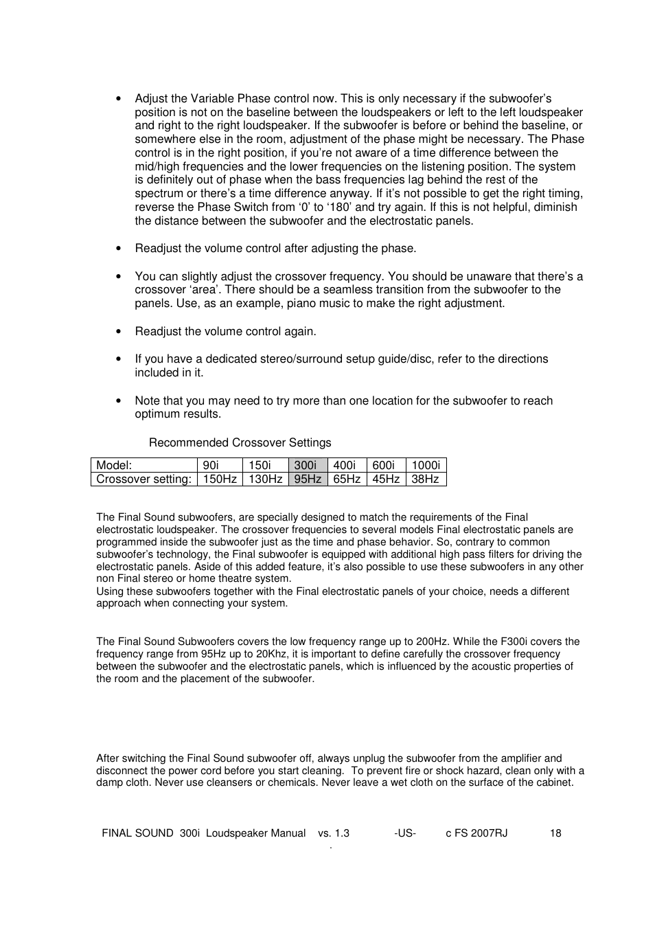 Final Sound Final 300i User Manual | Page 18 / 28