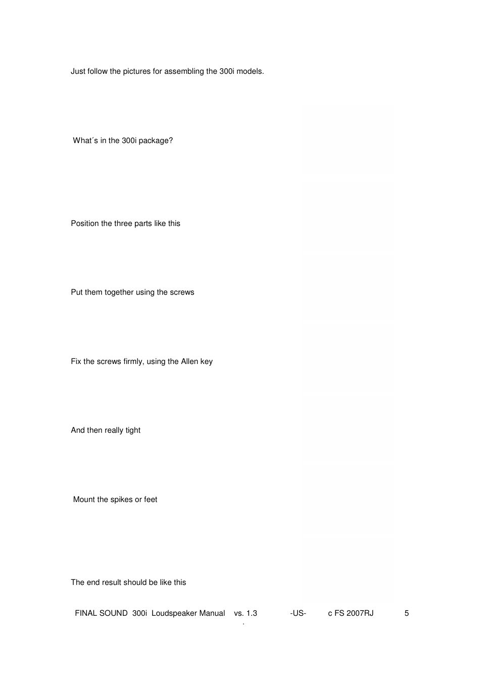 Final Sound Final 300i User Manual | Page 5 / 28