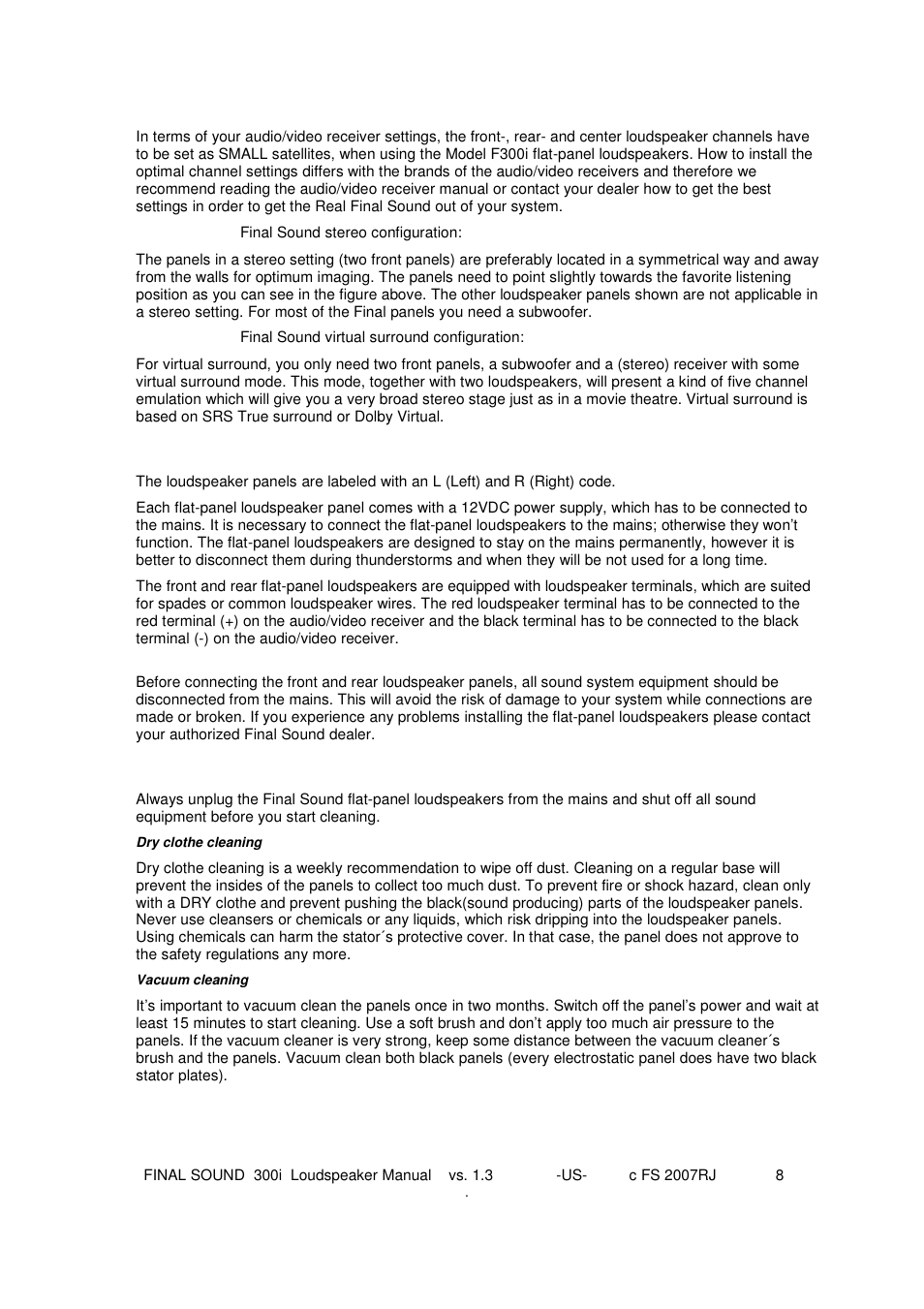 Final Sound Final 300i User Manual | Page 8 / 28