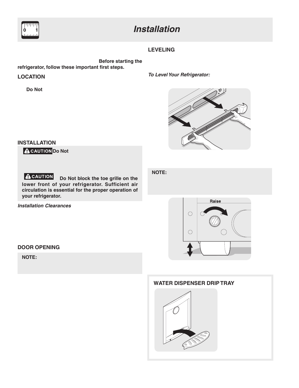 Installation | FRIGIDAIRE 241796900 User Manual | Page 4 / 20
