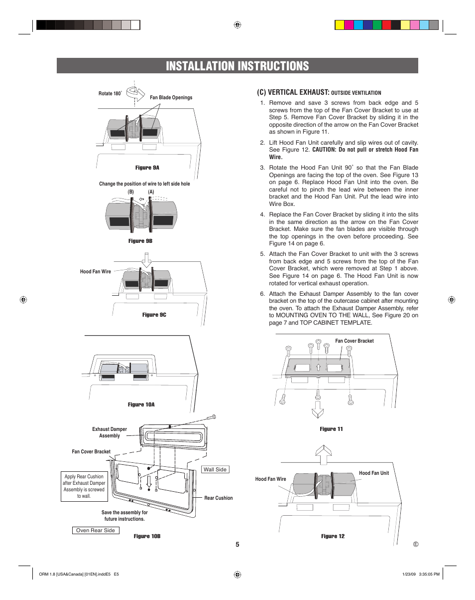Installation instructions | Electrolux EI30SM55JS User Manual | Page 5 / 24
