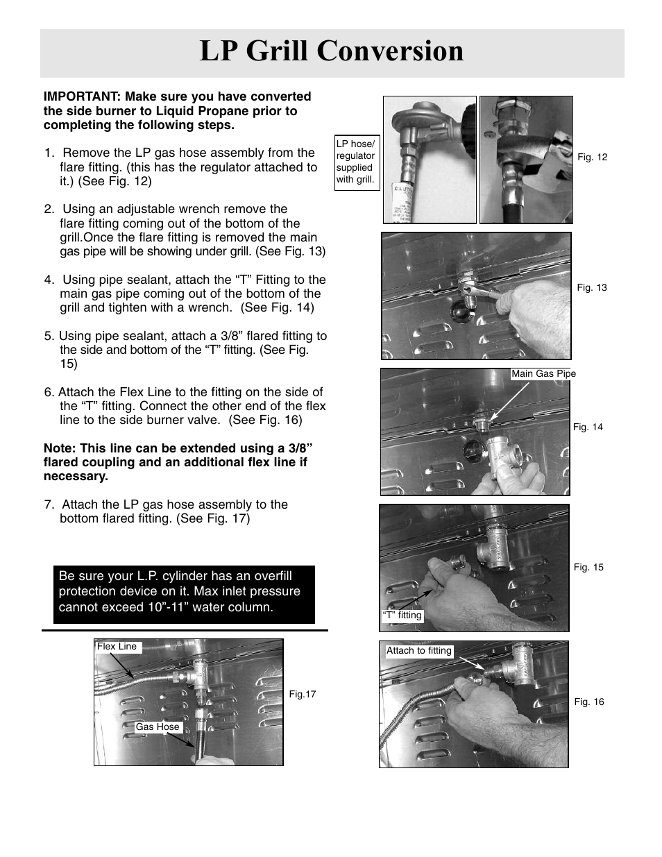Lp grill conversion | FRIGIDAIRE Side Burner User Manual | Page 8 / 11