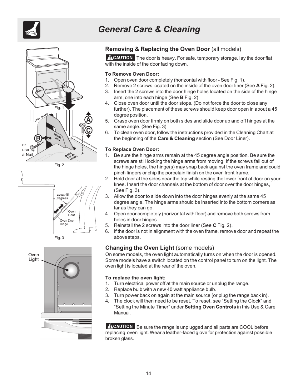 General care & cleaning | FRIGIDAIRE 316417134 User Manual | Page 14 / 16