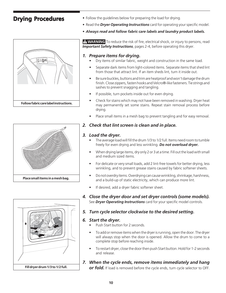 FRIGIDAIRE WCI Series User Manual | Page 10 / 16