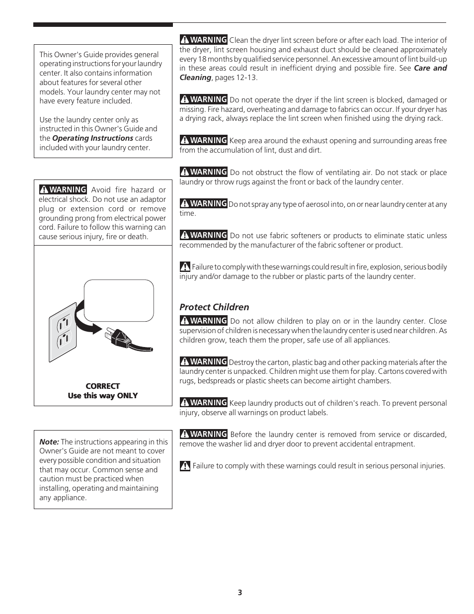 FRIGIDAIRE WCI Series User Manual | Page 3 / 16