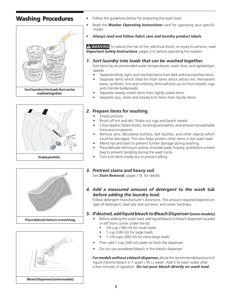 FRIGIDAIRE WCI Series User Manual | Page 5 / 16