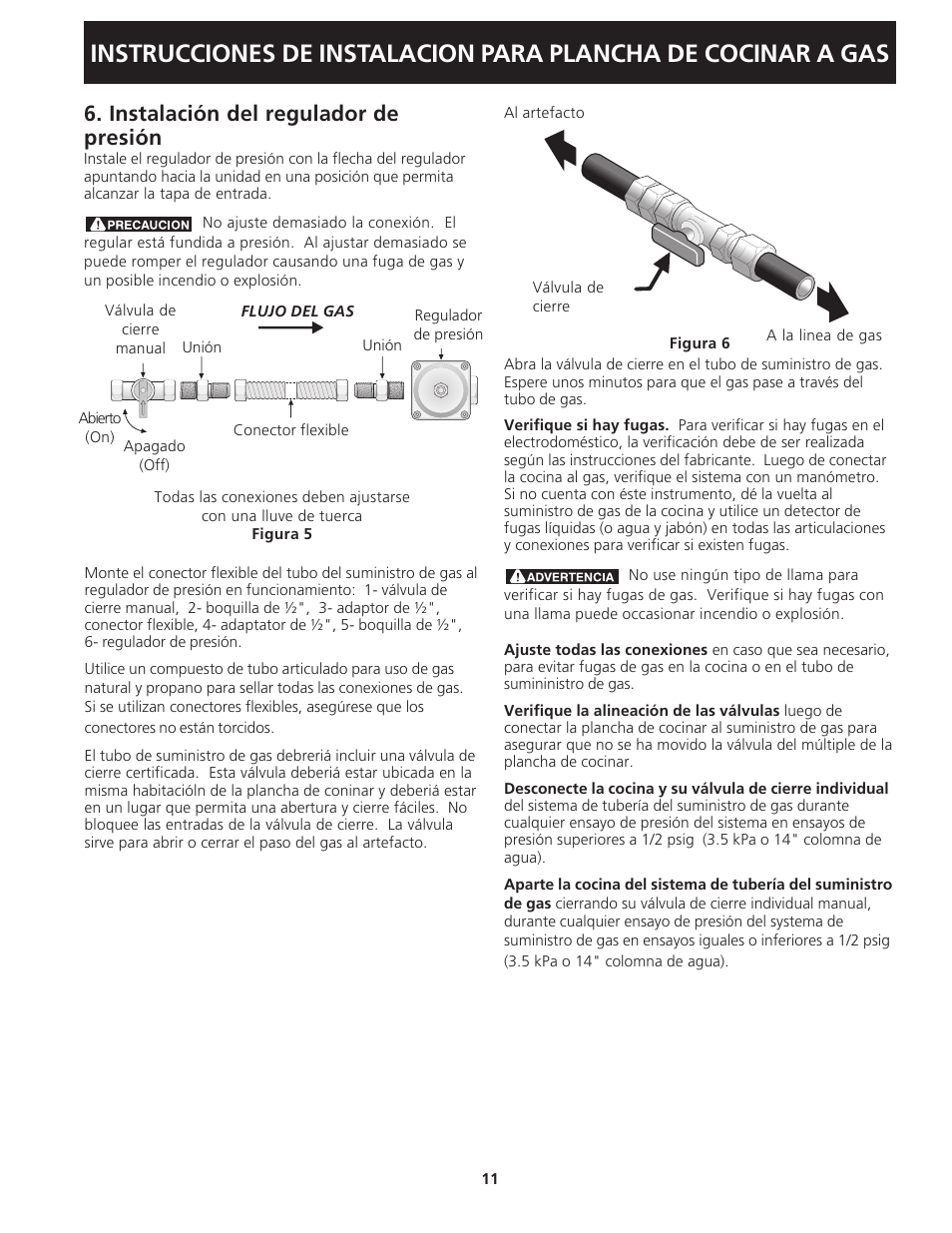 Instalación del regulador de presión | FRIGIDAIRE 318201451 User Manual | Page 11 / 20