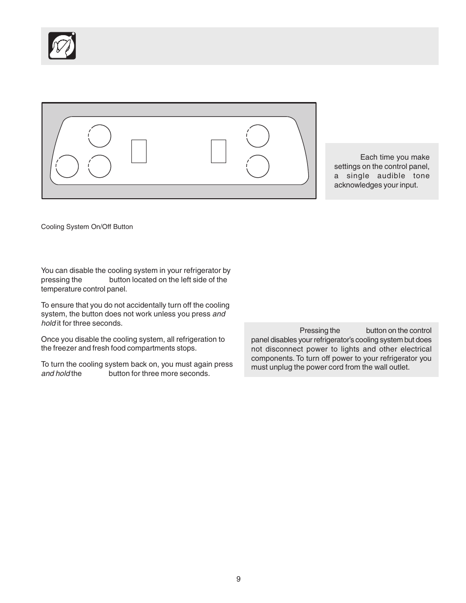 Temperature controls | FRIGIDAIRE 241553001 User Manual | Page 9 / 26