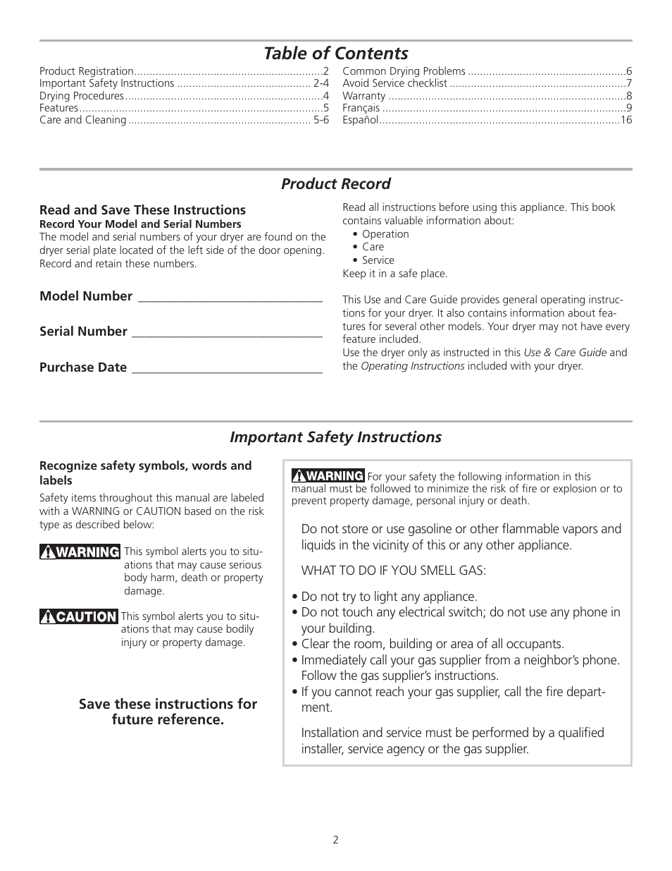 FRIGIDAIRE 137135200A User Manual | Page 2 / 9