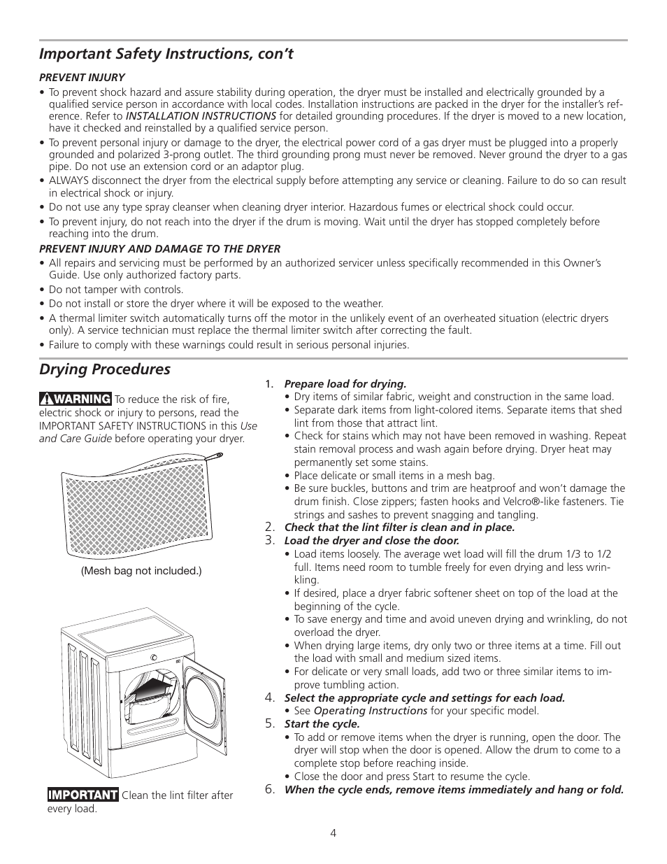 FRIGIDAIRE 137135200A User Manual | Page 4 / 9