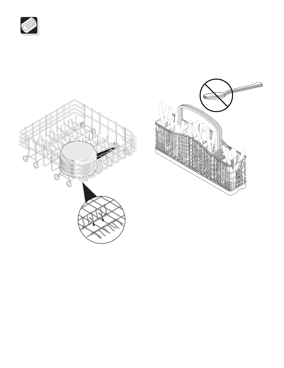 Preparing and loading dishes, Loading the silverware basket, Adding a dish | FRIGIDAIRE 900 User Manual | Page 13 / 22