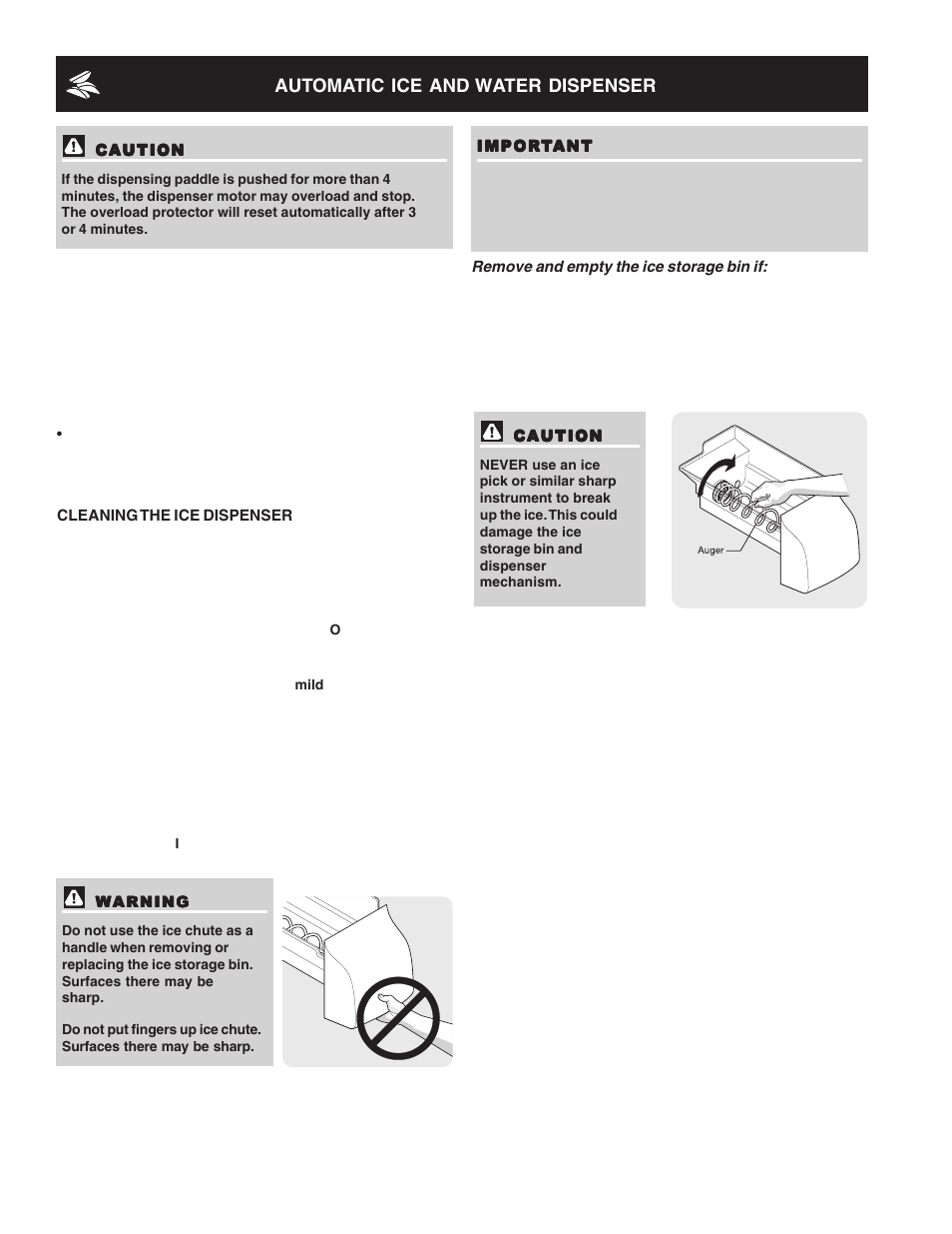 Automatic ice and water dispenser | FRIGIDAIRE Refrigerator Espaol 27 User Manual | Page 14 / 26