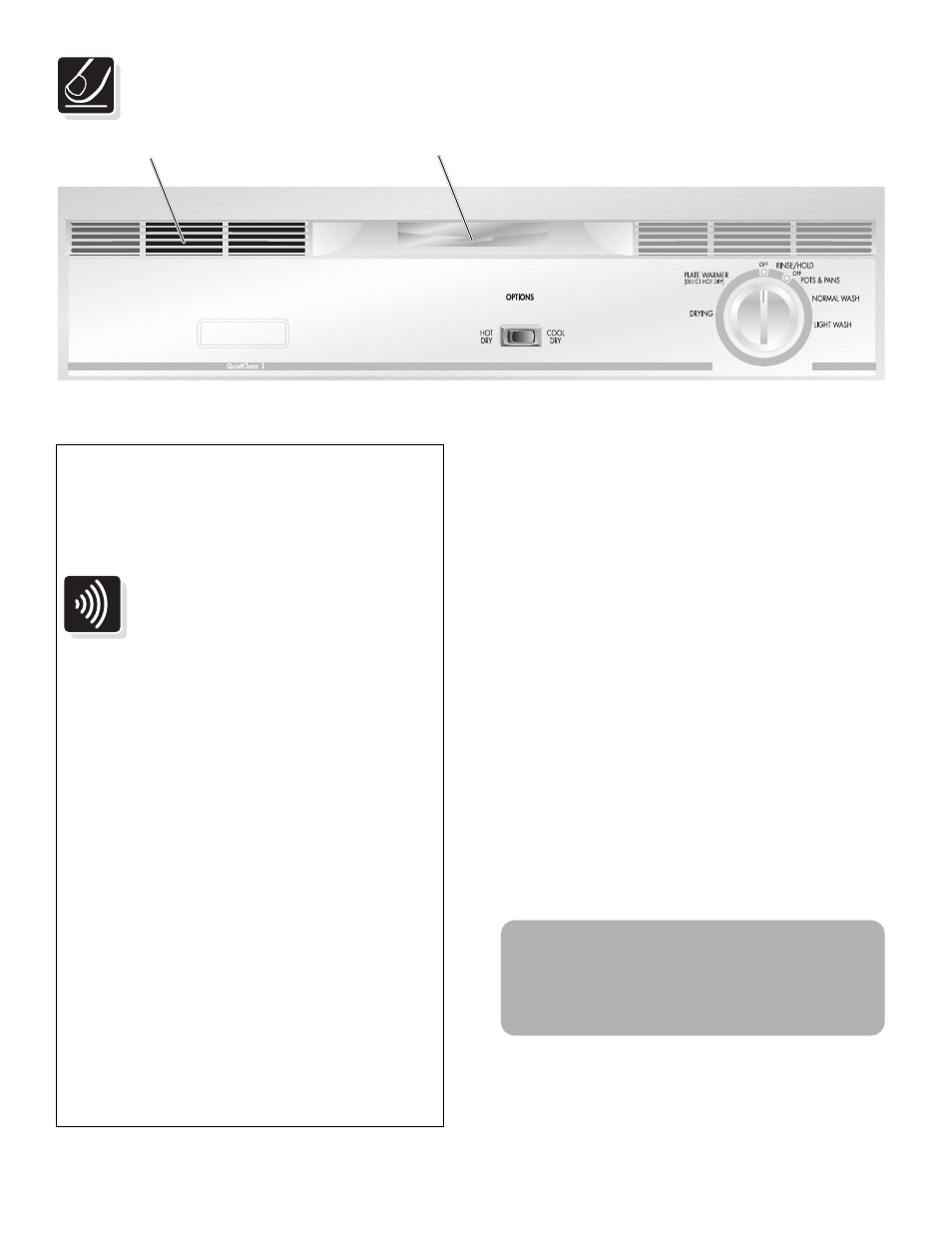 Operating instructions, Getting started, Very important information | Normal operating sounds, Read before operating your dishwasher | FRIGIDAIRE 400 Series User Manual | Page 4 / 16