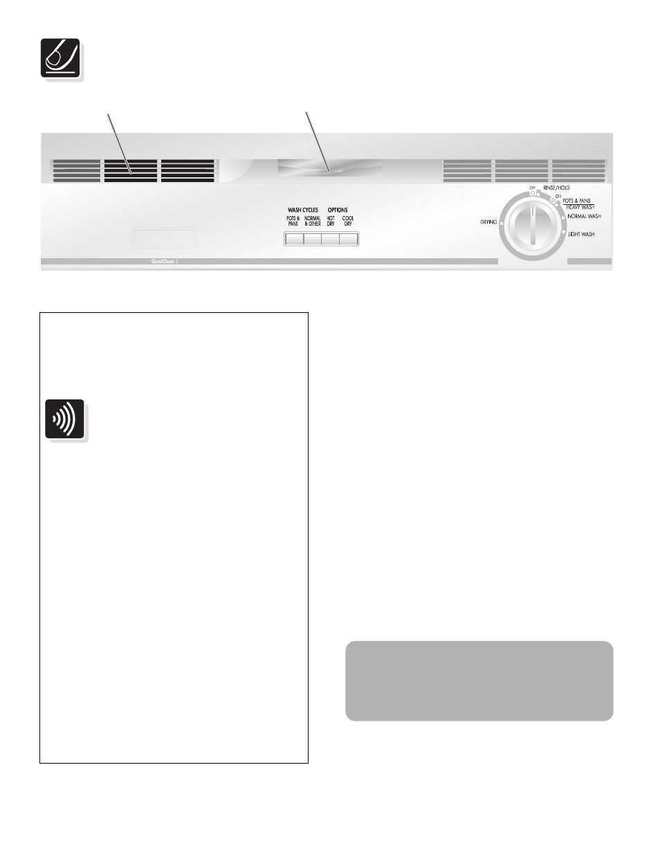 Operating instructions, Getting started, Very important information | Normal operating sounds, Read before operating your dishwasher | FRIGIDAIRE 400 Series User Manual | Page 6 / 16