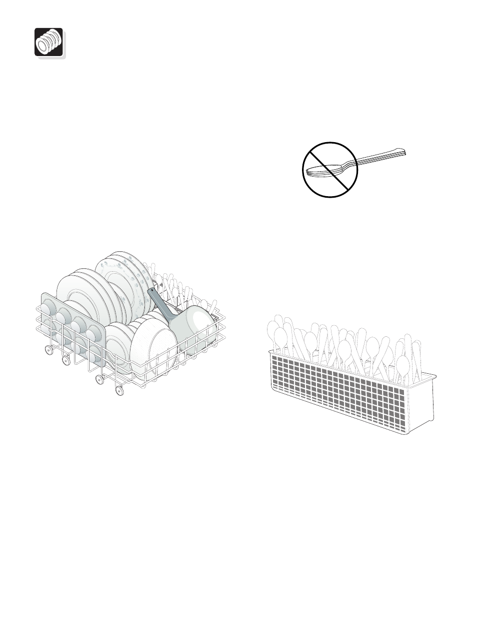Preparing and loading dishes, Loading the silverware basket, Loading the bottom rack | Adding a dish | FRIGIDAIRE 400 Series User Manual | Page 9 / 16