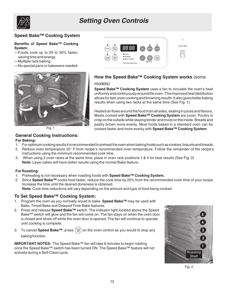 Setting oven controls | FRIGIDAIRE 316417130 User Manual | Page 12 / 20