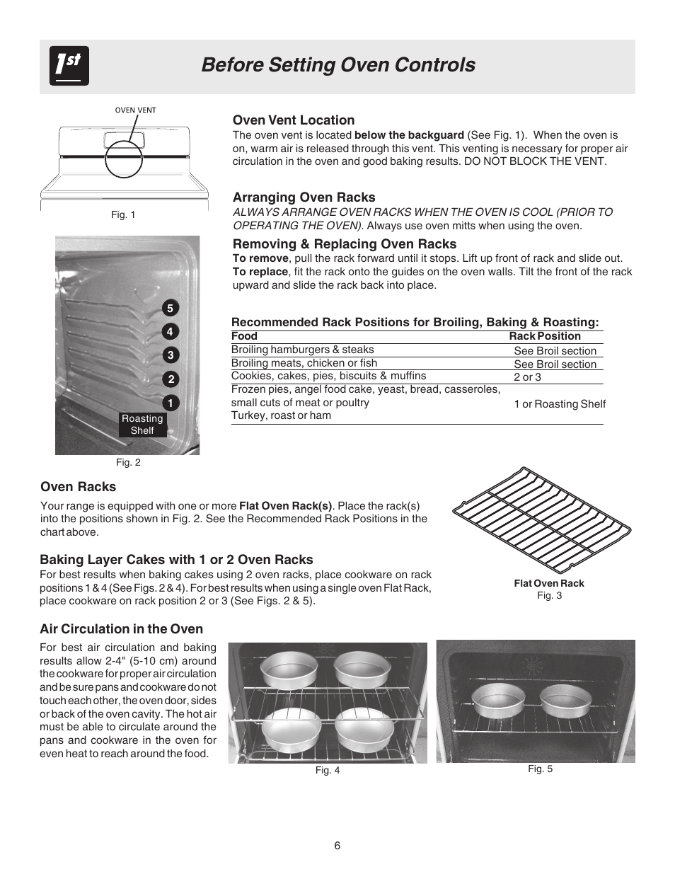 Before setting oven controls | FRIGIDAIRE 316417130 User Manual | Page 6 / 20