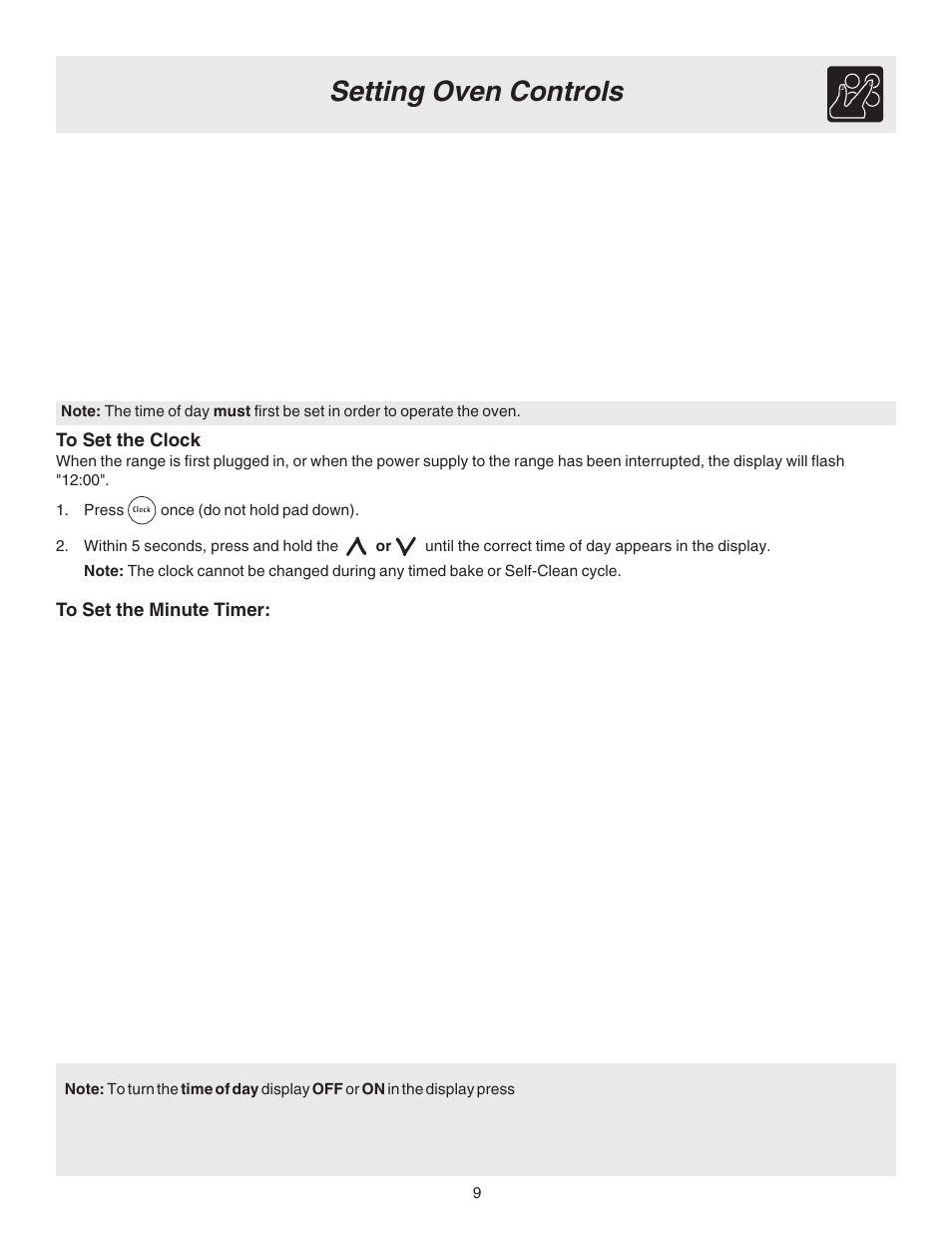 Setting oven controls | FRIGIDAIRE 316417130 User Manual | Page 9 / 20