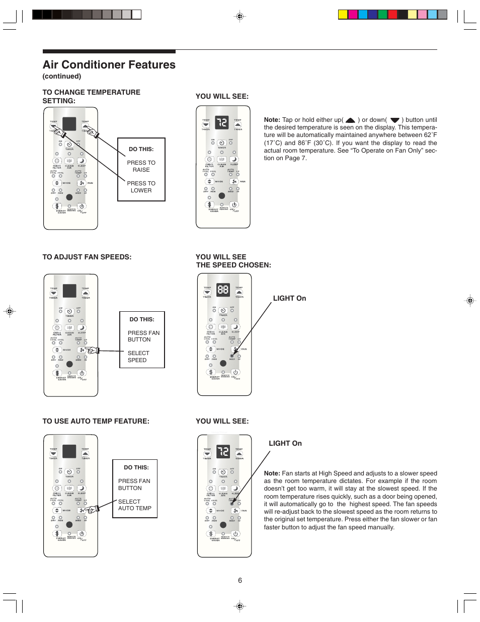 Air conditioner features | FRIGIDAIRE 220211A243 User Manual | Page 6 / 13