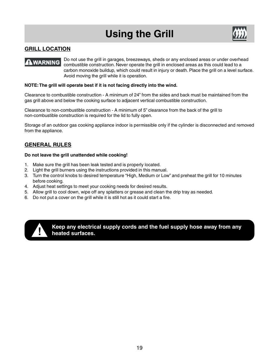 Using the grill | FRIGIDAIRE 26" Stainless Steel Outdoor Grill User Manual | Page 13 / 17