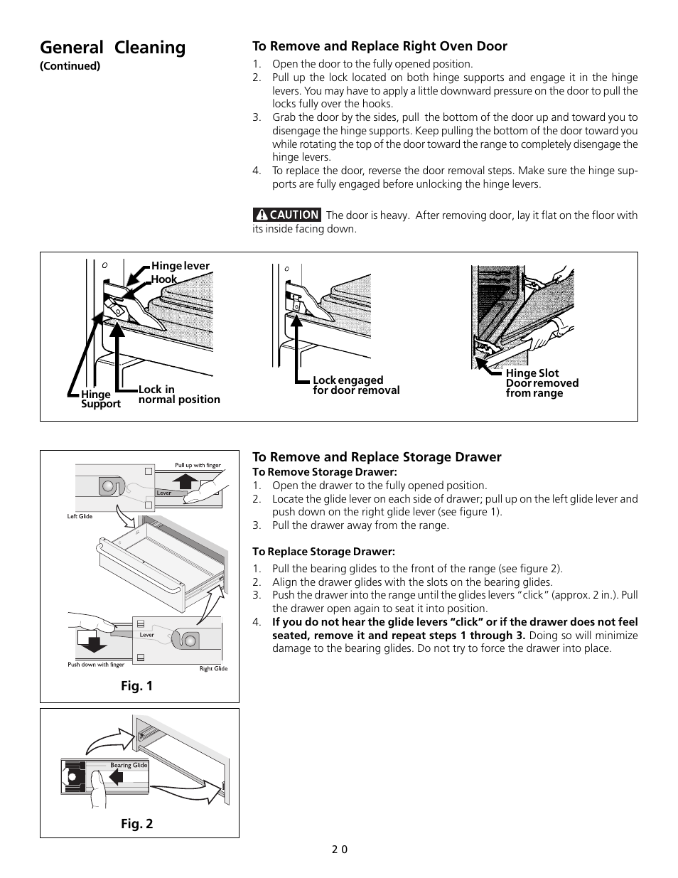 General cleaning | FRIGIDAIRE 318200754 User Manual | Page 20 / 24