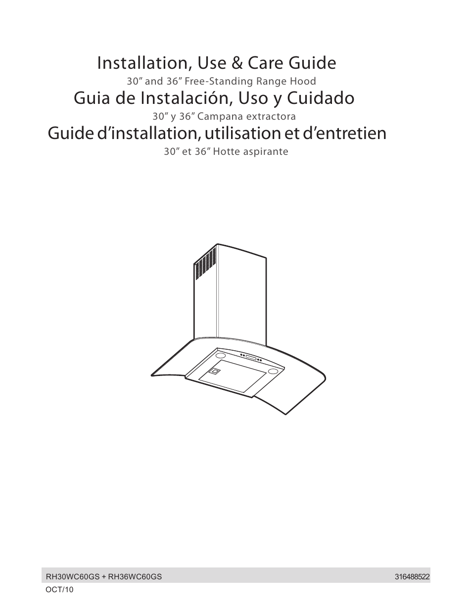 FRIGIDAIRE RH36WC60GS User Manual | 22 pages