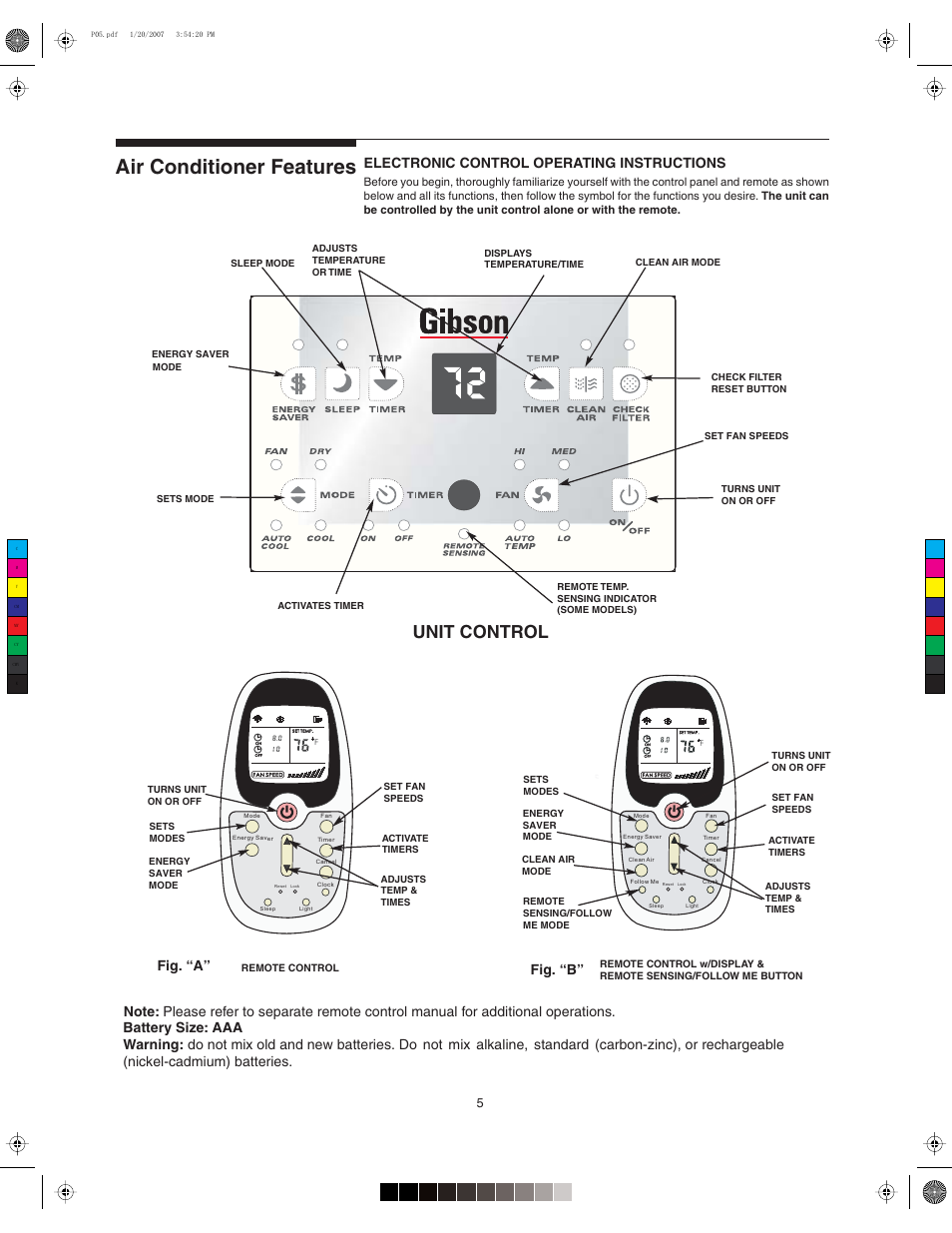 Ig "attery &ig, Efore | FRIGIDAIRE 220219A255 User Manual | Page 5 / 12