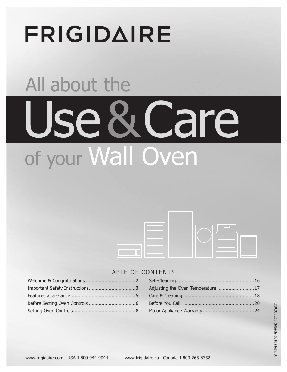 FRIGIDAIRE 318205325 User Manual | 22 pages