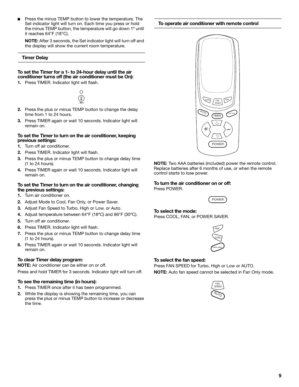 FRIGIDAIRE 66121330 User Manual | Page 9 / 40