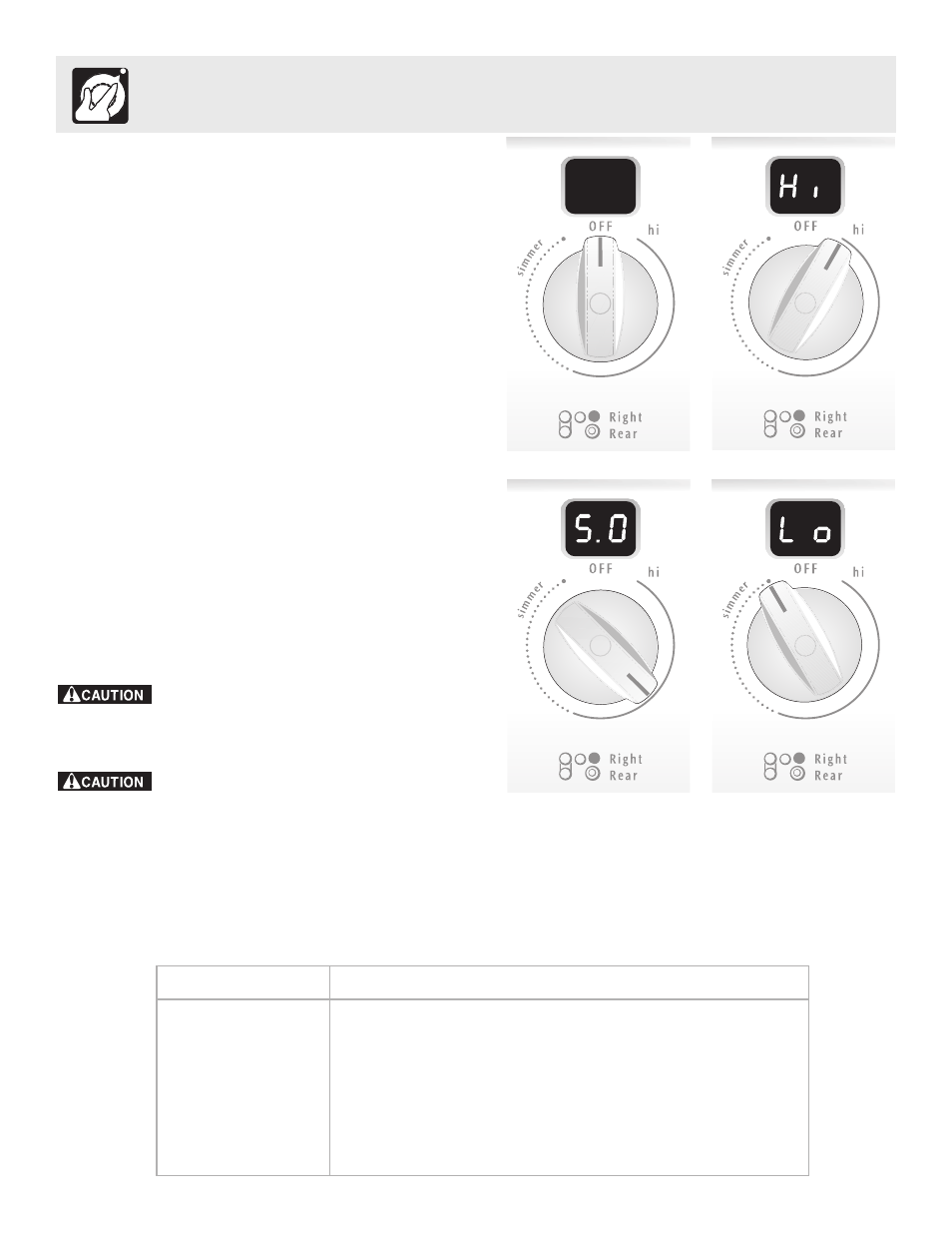 Setting surface controls | FRIGIDAIRE ES40 User Manual | Page 8 / 40