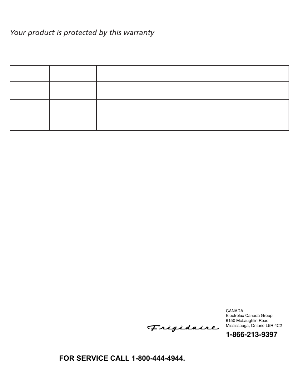 Dehumidifier warranty, Your product is protected by this warranty | FRIGIDAIRE 66166042 User Manual | Page 2 / 9