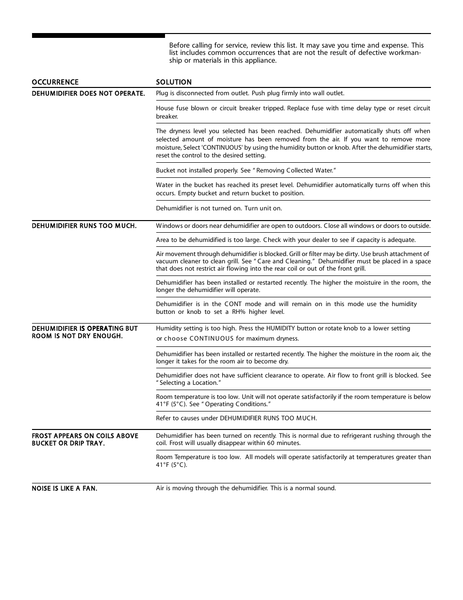 Avoid service checklist | FRIGIDAIRE 66166042 User Manual | Page 9 / 9