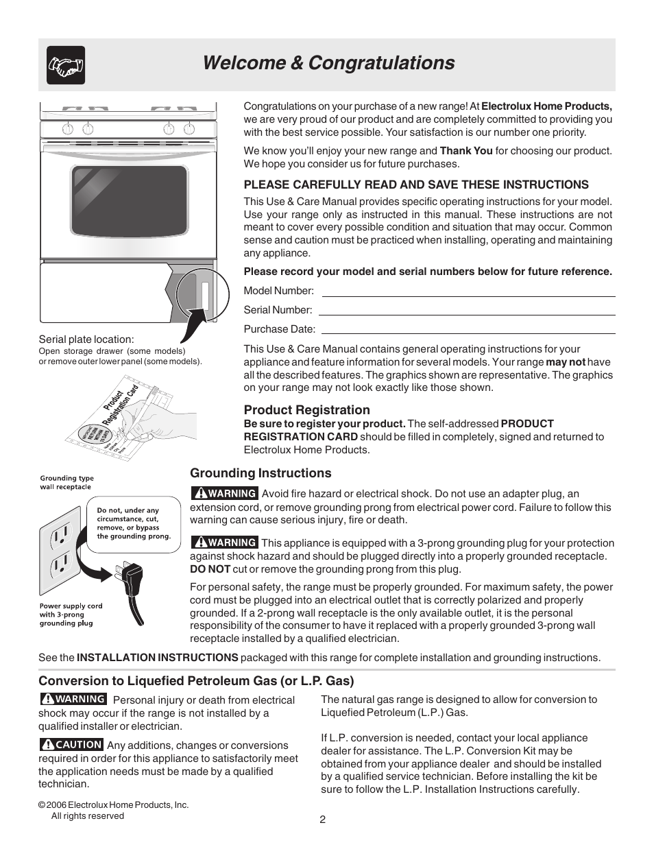 FRIGIDAIRE 316417121 User Manual | Page 2 / 16