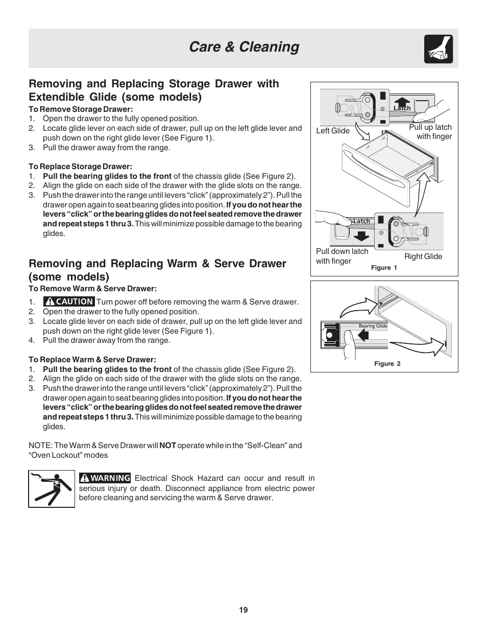 Care & cleaning | FRIGIDAIRE 318203870 User Manual | Page 19 / 24