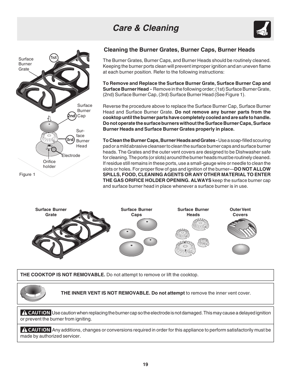 Care & cleaning | FRIGIDAIRE 318200880 User Manual | Page 19 / 24