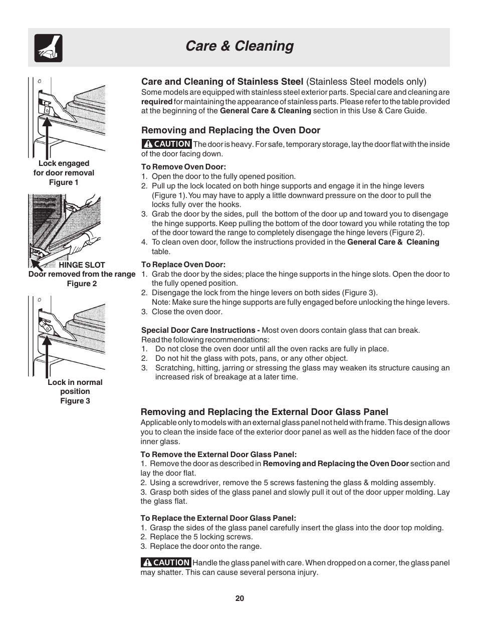 Care & cleaning | FRIGIDAIRE 318200880 User Manual | Page 20 / 24