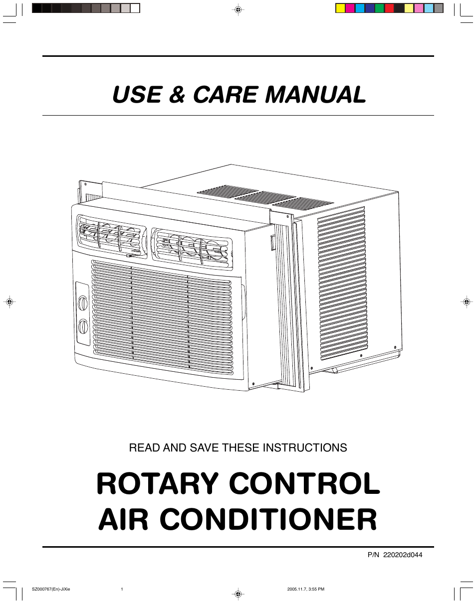 FRIGIDAIRE 220202D044 User Manual | 7 pages
